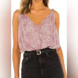 NWT Free People Siren Song Bodysuit In Mauve Combo Size M